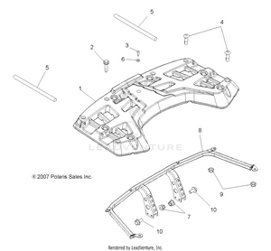 Body, Rear Rack Asm. - A09lh46aq/ax/az (49atvrackmtg08sp300) Schematic