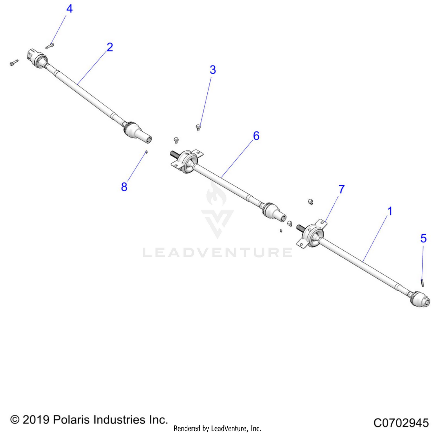 DRIVE TRAIN, FRONT PROP SHAFT - D21BEPD4B4 (C0702945)