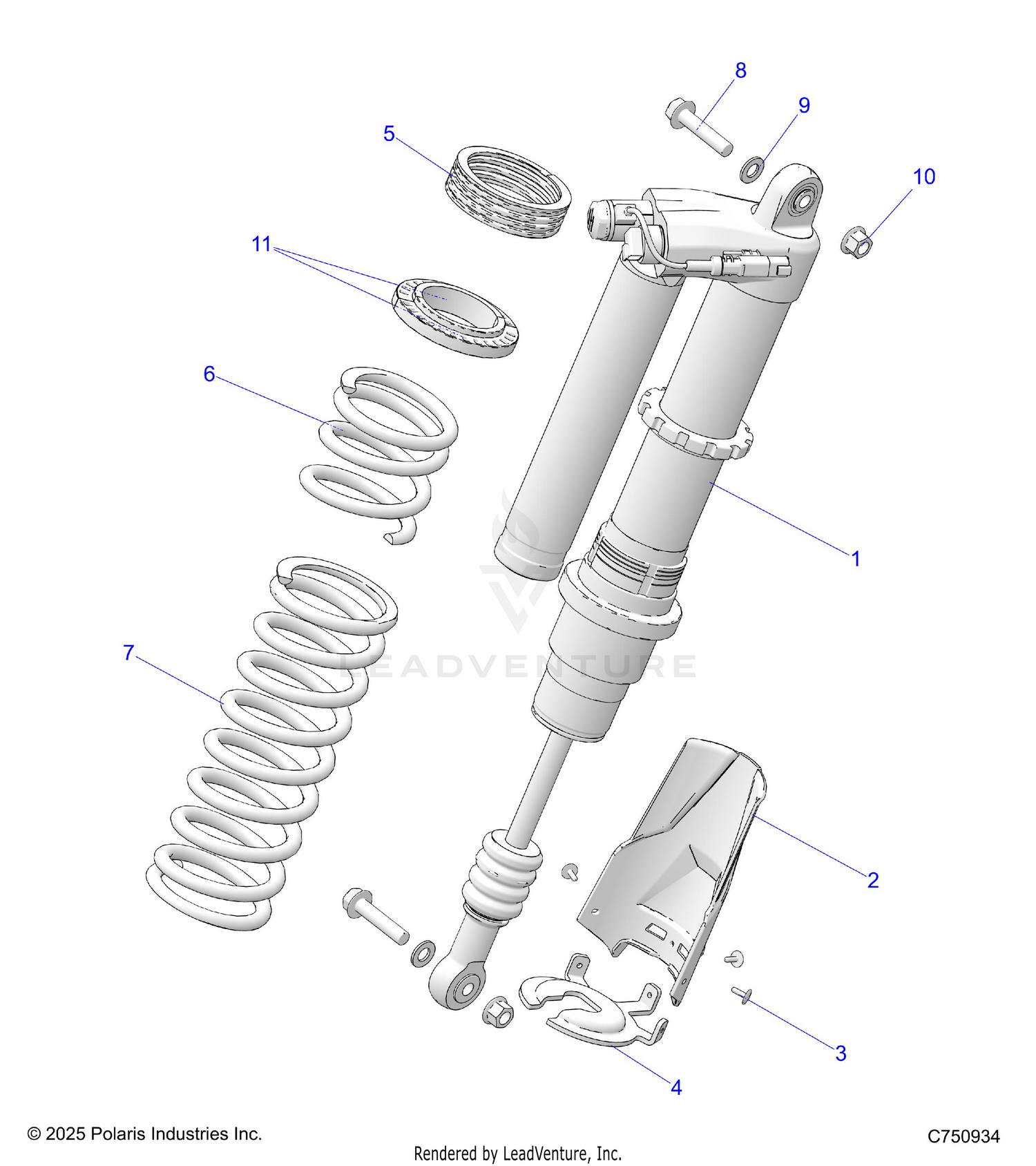 SUSPENSION, REAR SHOCK & MOUNTING - Z26RPP2KBL (C750934)