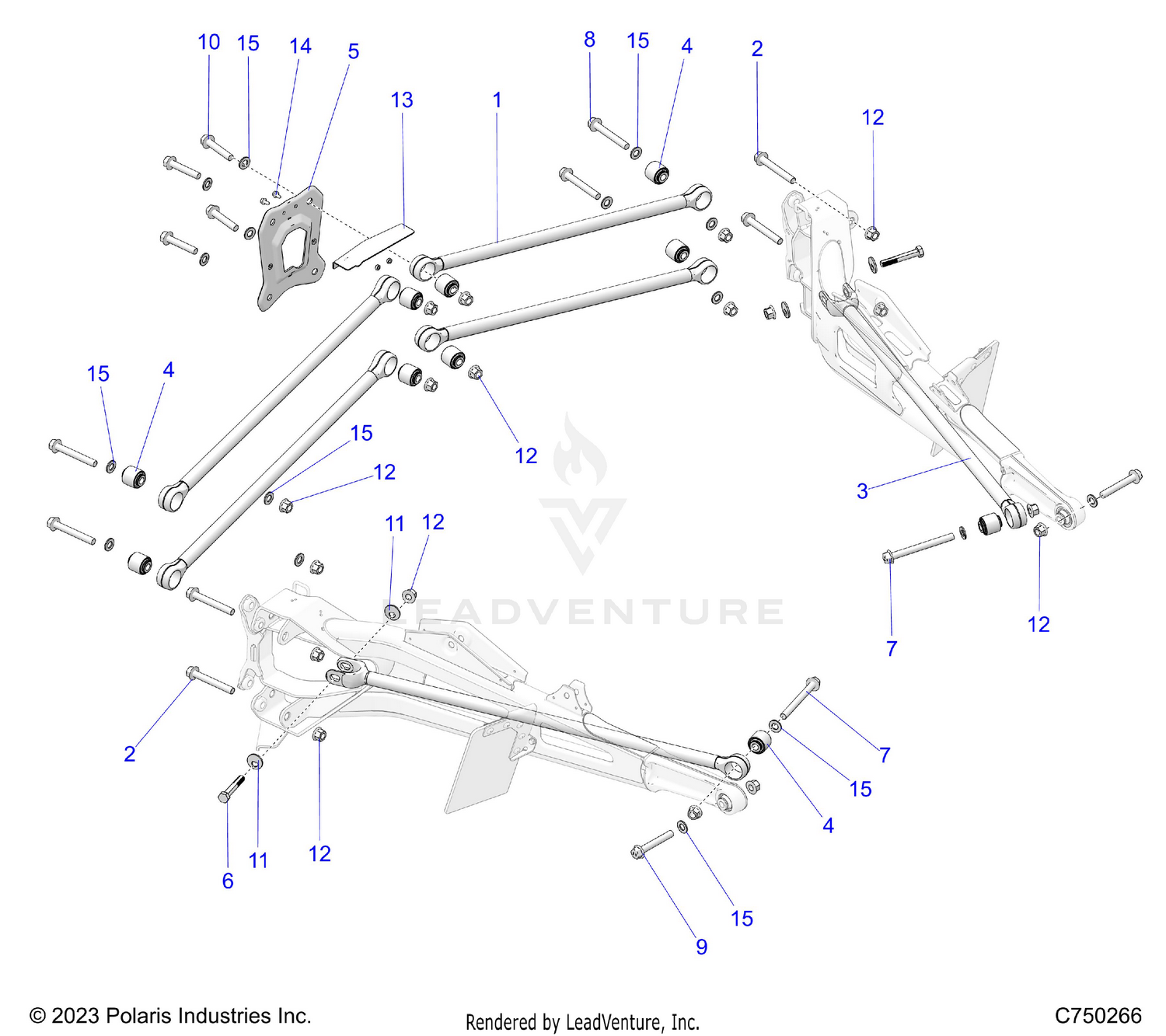 SUSPENSION, REAR TRAILING ARMS MOUNTING - Z26SPE92A4/B4/A6/B6 (C750266)