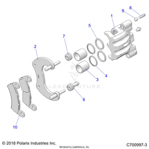 Brakes, Rear Caliper - Z20pal92ag/ap/bg/bp/lg/g92ag/ap/lg (c700997-3) Schematic