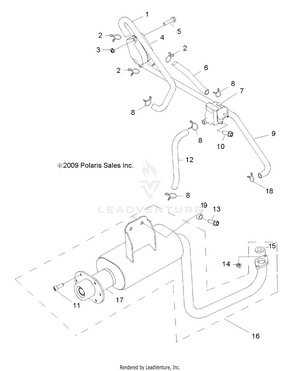 Engine, Exhaust - R13va17aa/ab (49rgrexhaust10rzr170) Schematic