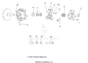 Drive Train, Primary Clutch - A14mb46th (49atvclutch08sp500) Schematic