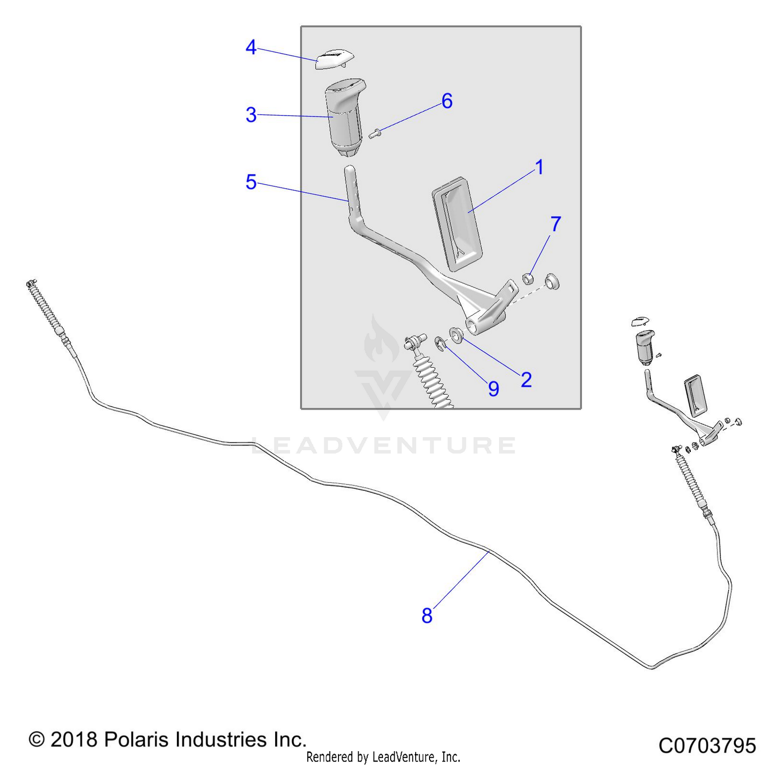 DRIVE TRAIN, SHIFT LEVER AND CABLE - D21BEP99A4/B4/GP99A4 (C0703795)