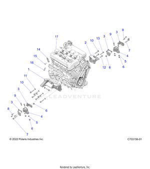 Engine, Mounting & Long Block - Z24rmd2kah/al/bh/bl (c703156-01) Schematic