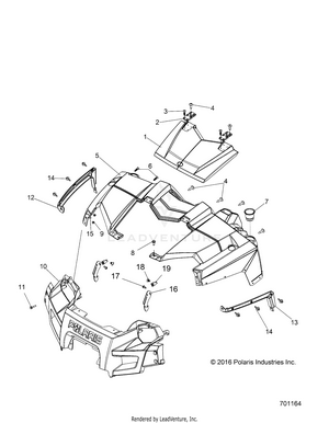 Body, Hood And Front Fascia - R17rca57a1/b1/a4/b4 (701164) Schematic