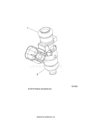 Engine, Fuel Injector 2521403 O-rings - R16rva57a1/b1/e57a9/b9 (101239) Schematic