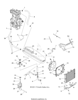 Engine, Cooling System - R12vh57ad (49rgrcool12rzr570) Schematic