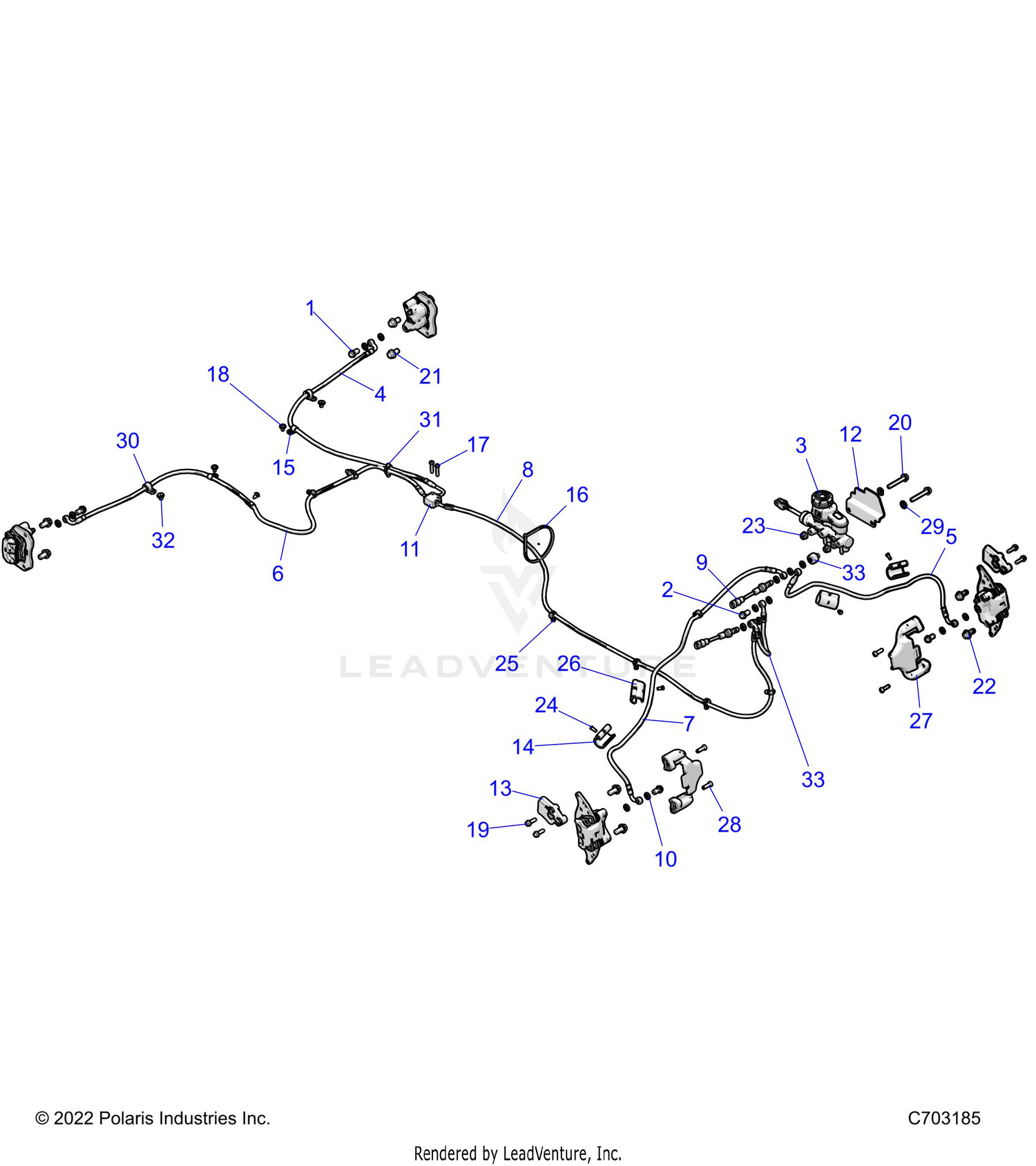 BRAKES, BRAKE LINES AND MASTER CYLINDER - Z26ASE99P5 (C703185)