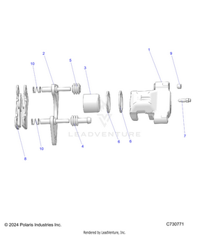 Brakes, Rear Caliper - R24taa99a1/b1 Tae/a1/b1/ad/bd/am/bm/a9/b9 (c730771) Schematic