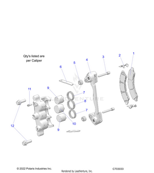 Brakes, Caliper, Front - Z24rmd2kah/al/bh/bl (c703033) Schematic