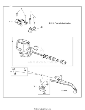 Brakes, Front Brake Lever And Master Cylinder - A19sea50b1/b7/see50b7/b3/seg50b4 [100868] Schematic