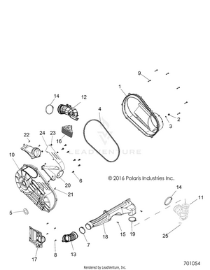 Drive Train, Clutch Cover And Ducting - R17rt_87 All Options (701054) Schematic