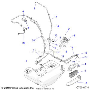 Body, Fuel Lines, Evap - Z20pal92bg/bp (c700317-4) Schematic