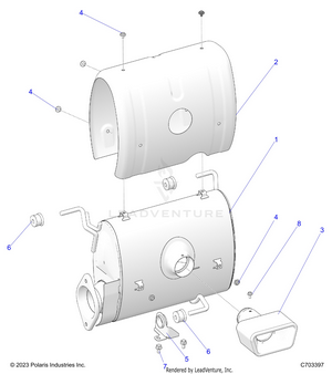 Engine, Exhaust System, Silencer And Related - Z24rmd2kah/al/bh/bl (c703397) Schematic