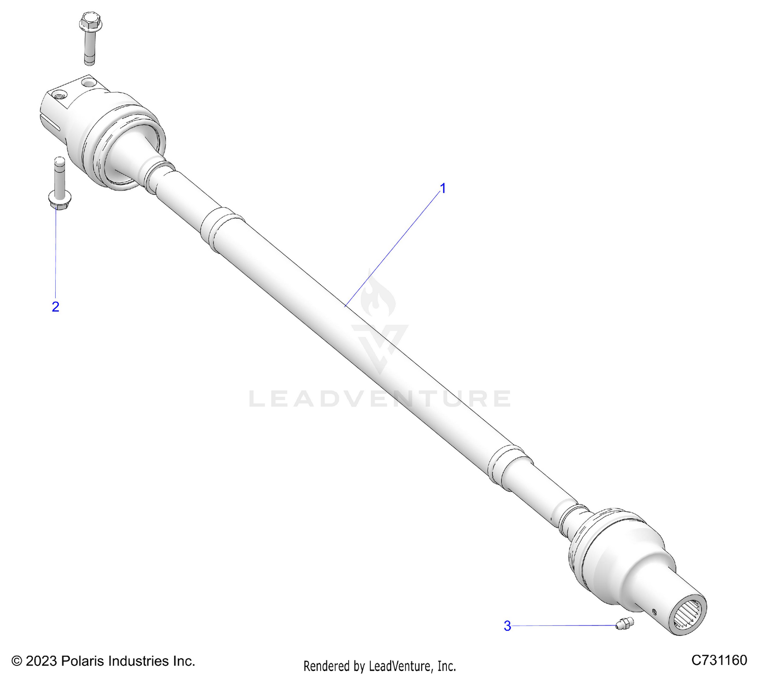 DRIVE TRAIN, REAR PROP SHAFT - R26RRU99FP (C731160)