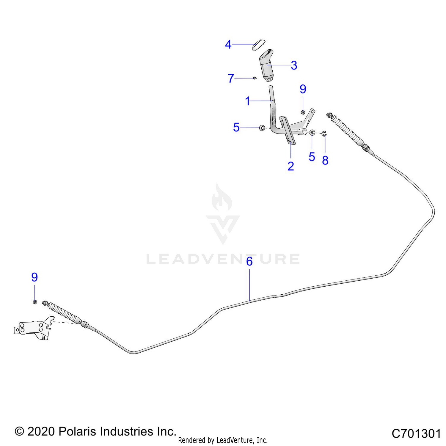 DRIVE TRAIN, GEAR SELECTOR - R26RRE99DH (C701301)