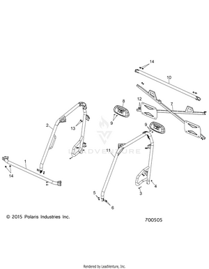Chassis, Cab Frame - R17rca57a1/b1/a4/b4 (700505) Schematic