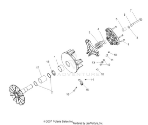 Drive Train, Primary Clutch - R14rh76aa/76ac/7eaz (49rgrclutchdrv086x6) Schematic