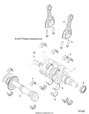 Engine, Crankshaft And Bearings - Z19vpl92ak/bk/ar/br/am/bm (701922) Schematic