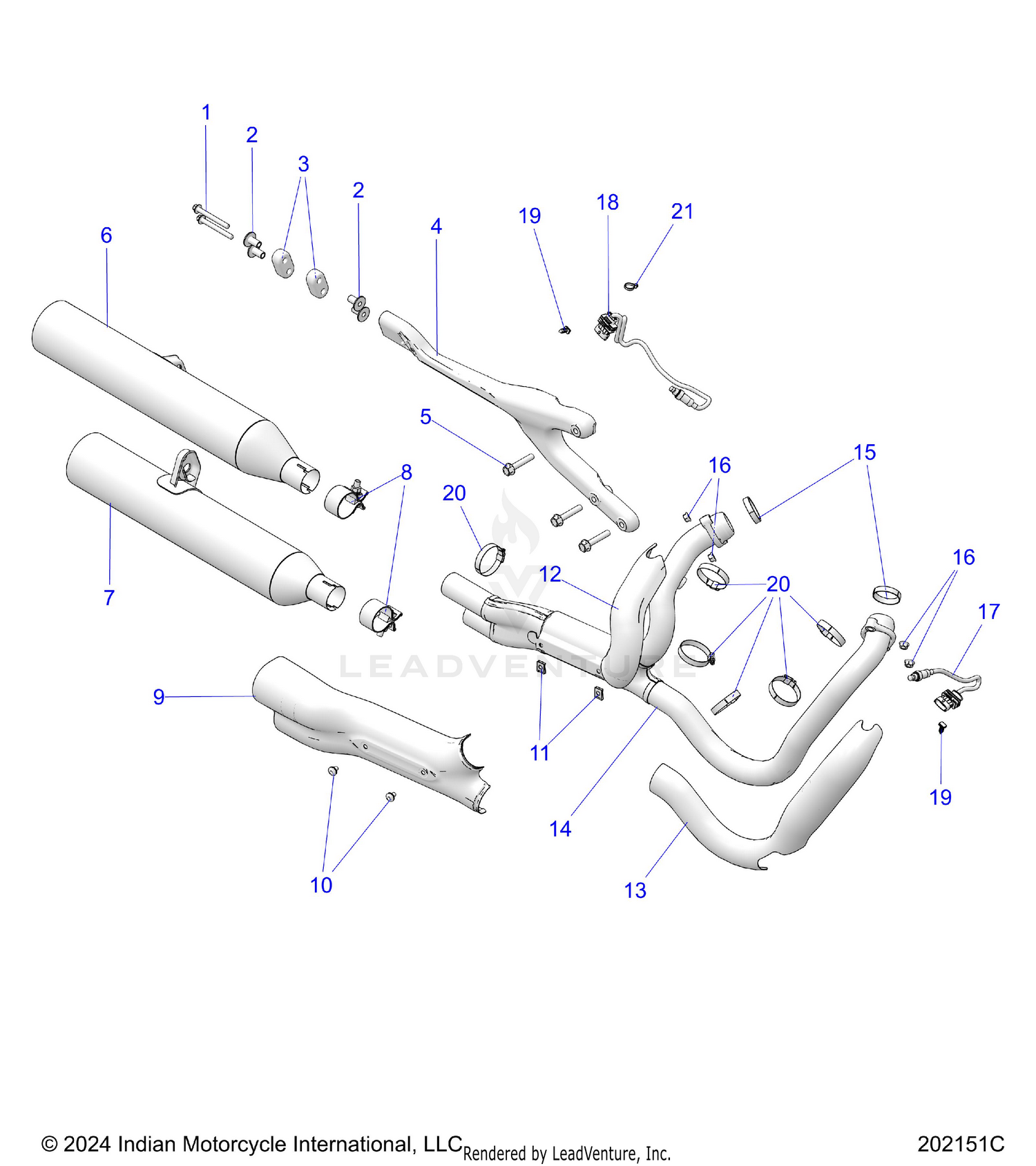 ENGINE, EXHAUST - N26DBDBH/DBGBH ALL OPTIONS (202151C)