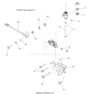 Brakes, Brake Pedal And Master Cylinder - A10tn55al/ax (49atvbrakefoot09spxp550) Schematic