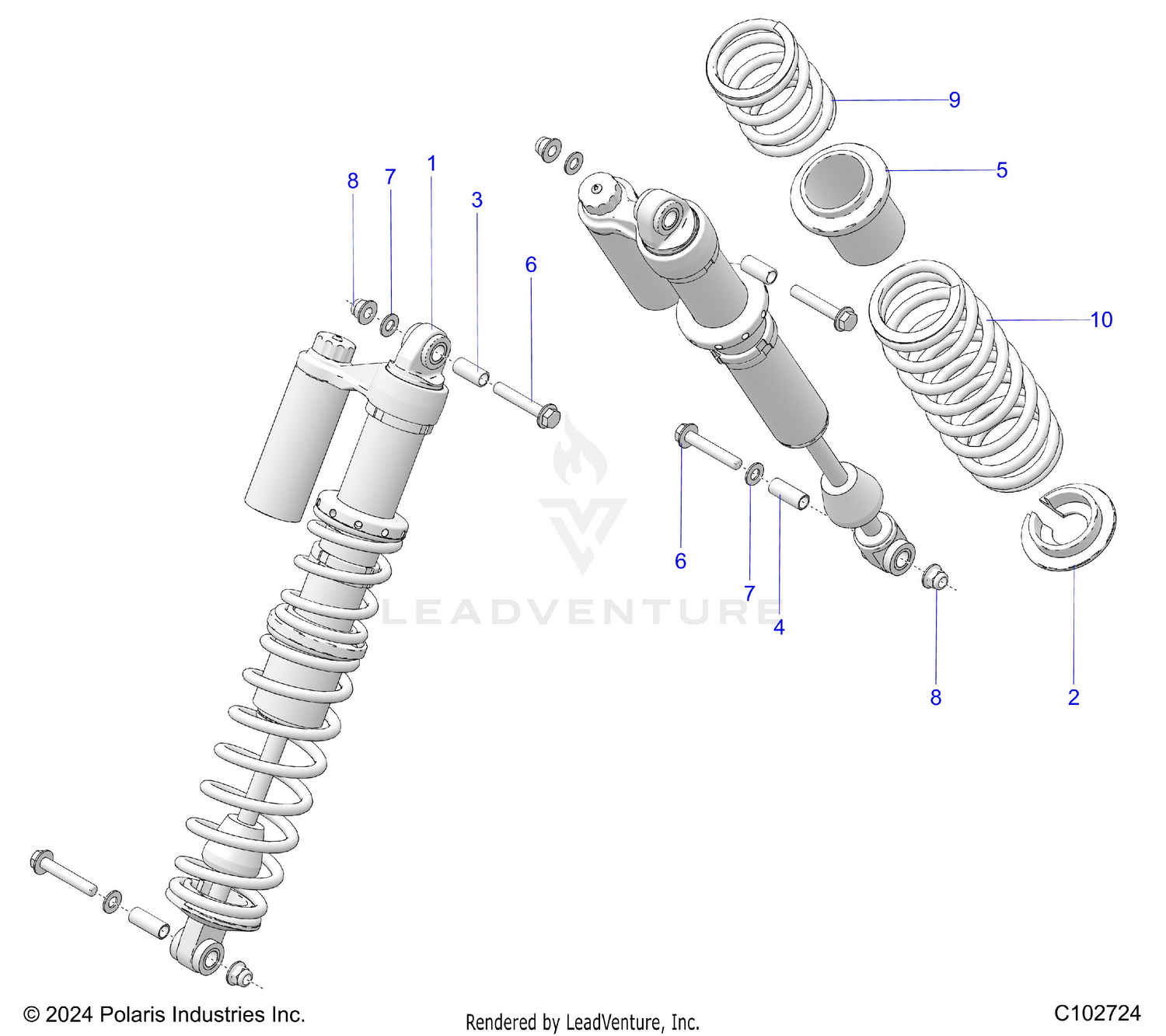 SUSPENSION, REAR SHOCK MOUNTING - A26SLE95FF/CF/EF (C102724)
