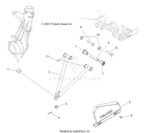 Suspension, A-arm And Strut Mounting - A08dn50af/as/aw/az (49atvaarm08spx25) Schematic