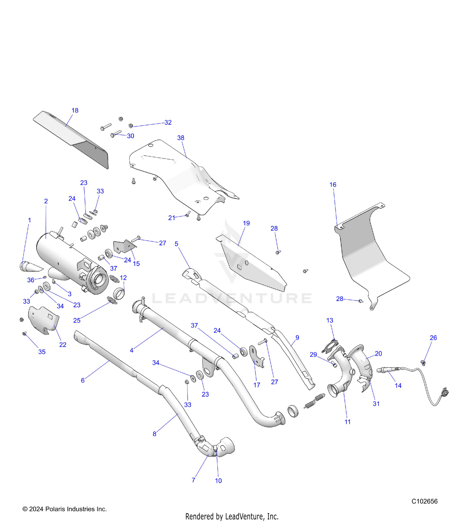ENGINE, EXHAUST - A26SJE57CK/EK (C102656)