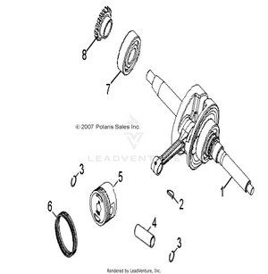 Engine, Crankshaft And Piston - A09fa09aa/ab (49atvcrankshaft08out90) Schematic