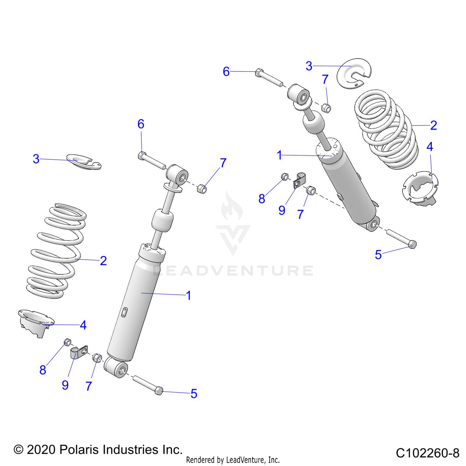 SUSPENSION, FRONT SHOCK - A26SHY57AL/AS (C102260-8)