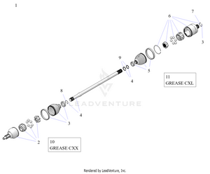 Drive Train, Half Shaft, Rear - Z22s1e99al/bl (700288) Schematic
