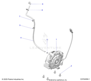 Drive Train, Front Gearcase Mounting Schematic