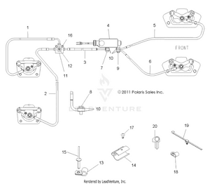 Brakes, Brake Lines And Master Cylinder - R12vh57ad (49rgrbrakelines12rzr570) Schematic