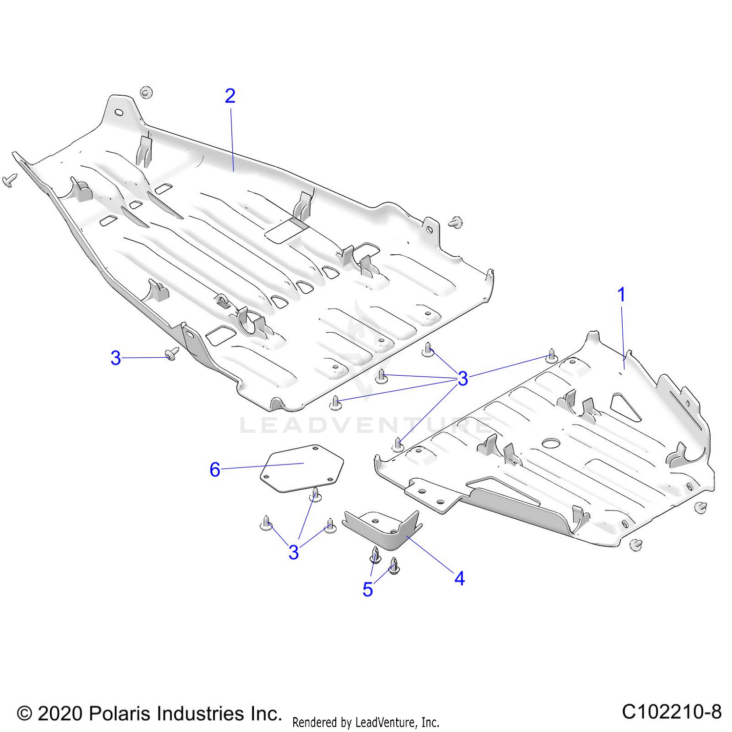 BODY, SKID PLATES - A26SXN85A7 (C102210-8)