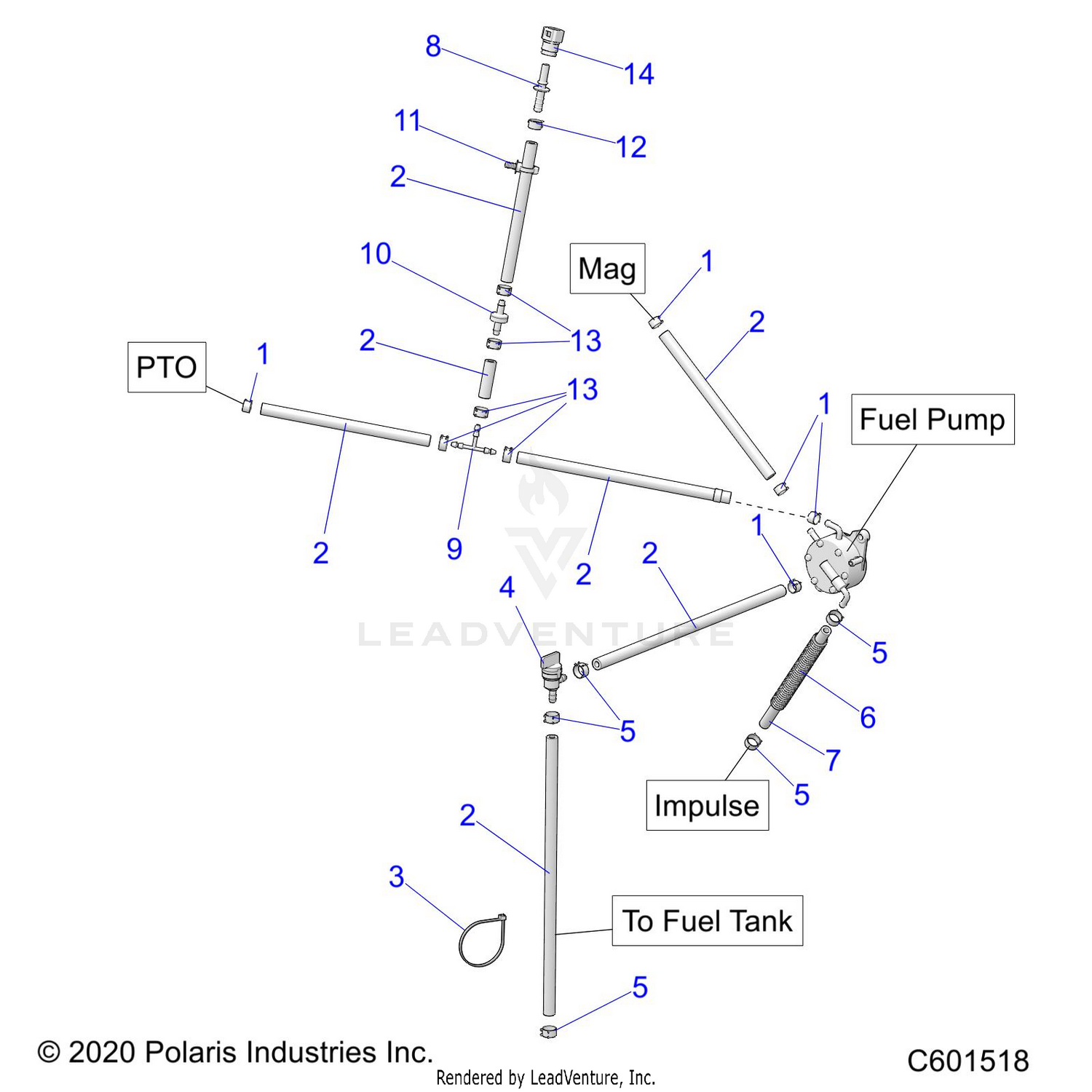 FUEL SYSTEM, FUEL PUMP and FUEL LINES - S22CBA5TSL (C601518)
