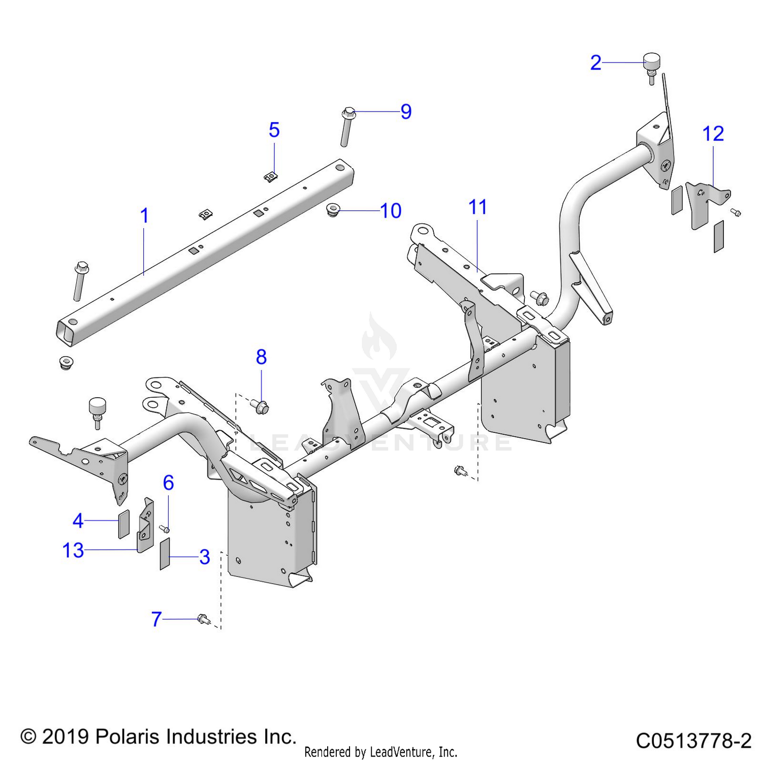 CHASSIS, FRONT FRAME ASM. (USA) - T21AARGB/SGD USA ONLY (C0513778-2)