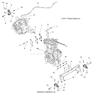 Engine, Engine And Transmission Mounting - R12vh57ad (49rgrenginemtg12rzr570) Schematic