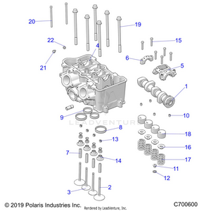 Engine, Cylinder Head And Valves - R21t6u99ap/ag/bp/bg (c700600) Schematic