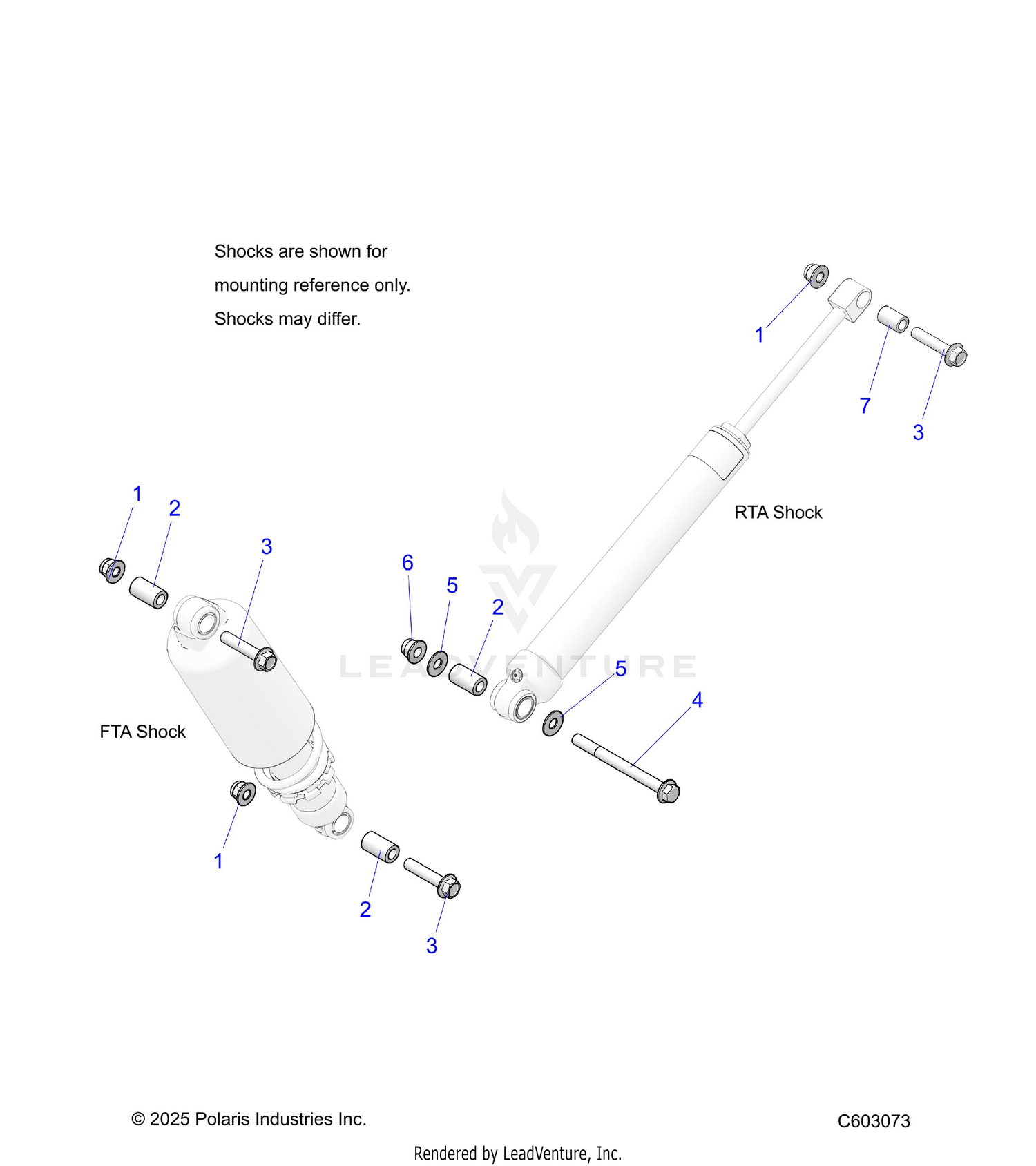 SUSPENSION, SHOCK MOUNTING, REAR SUSP. - S26TFN6RSP/RSL (C603073)
