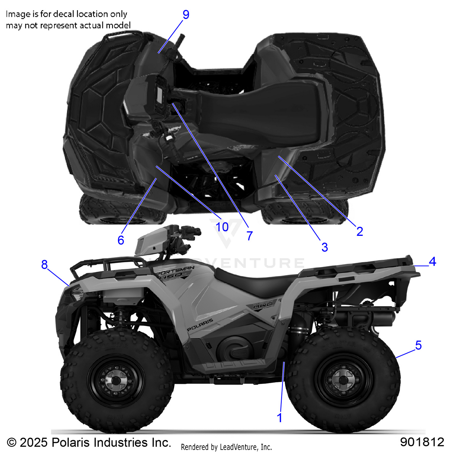 BODY, DECALS STANDARD - A26SEA50B1/B4 (901812)
