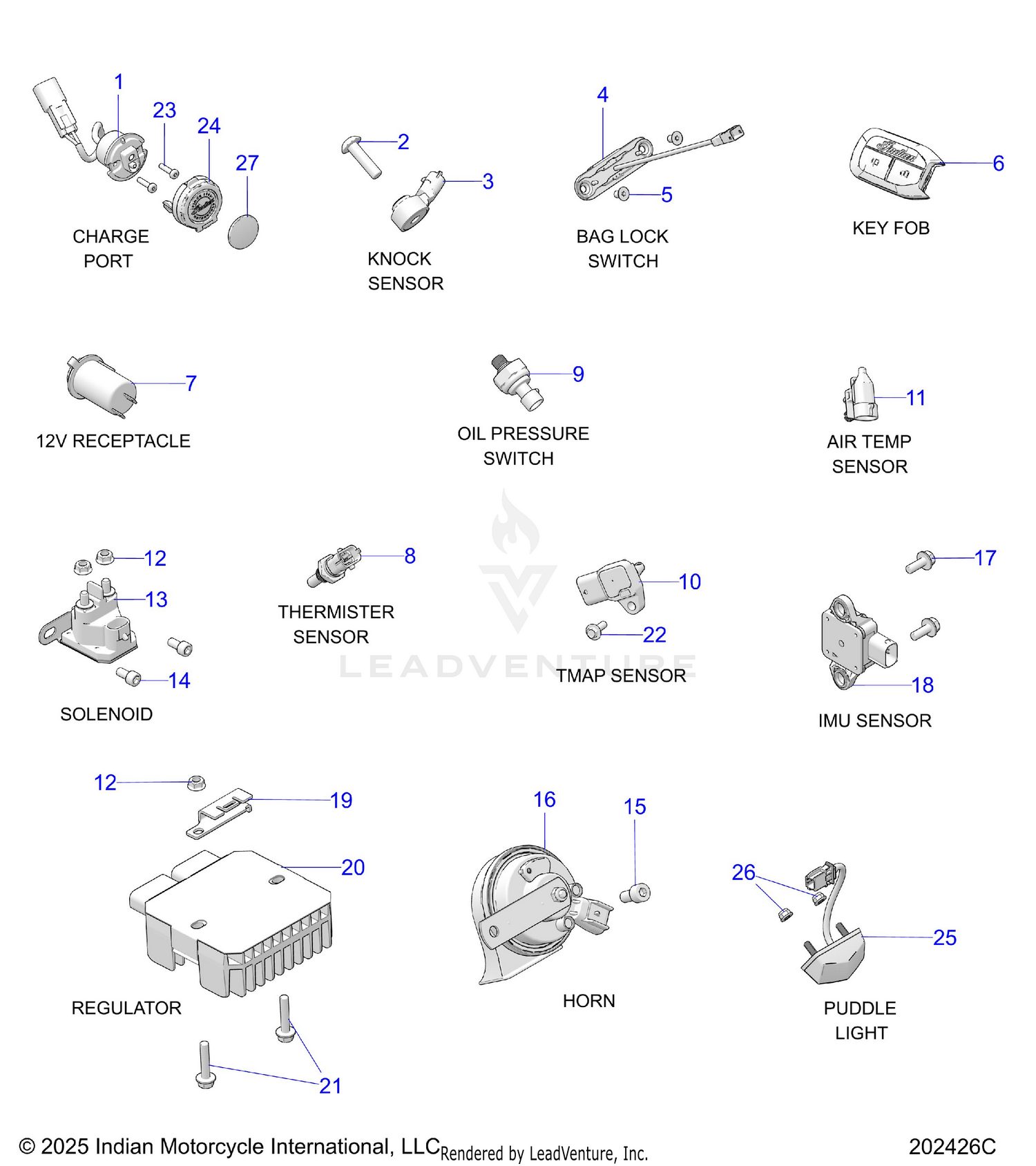 ELECTRICAL, COMPONENTS 1 - N26LDVSS/LDXSS ALL OPTIONS (202236C)