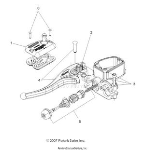 Brakes, Front Brake Lever And Master Cylinder - A12ea32aa (49atvmclh08scram) Schematic