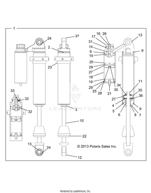 Suspension, Rear Shock - Z14vh7eaj/eal (49rgrshockrr7044051) Schematic