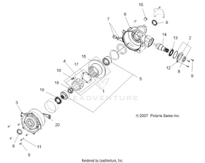 Gearcase, Front (4x4)(demand Drive) - A07lh27aa/ab/ac/ad/al (49atvgearcase08sp300) Schematic