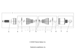 Drive Train, Rear Drive Shaft - A09cl76aa (49atvshaftdriverr1332654) Schematic
