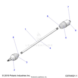 Drive Train, Half Shaft, Rear - Z20pal92ag/ap/bg/bp/lg/g92ag/ap/lg (c0704021-1) Schematic