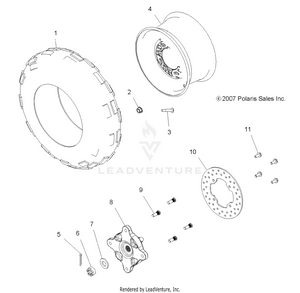 Wheels, Front - A09lh46aq/ax/az (49atvwheelfrt08sp300) Schematic