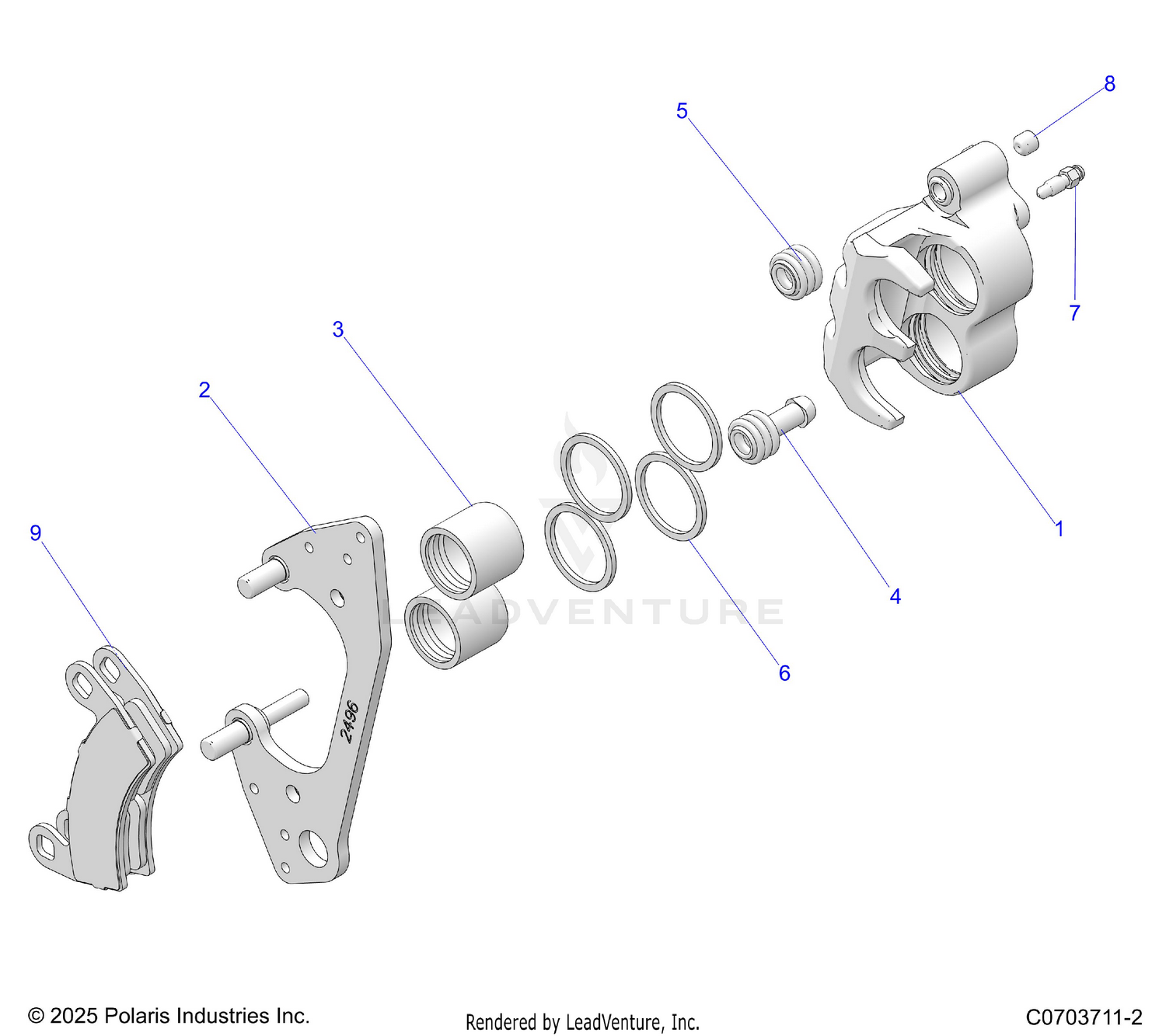 BRAKES, FRONT CALIPER