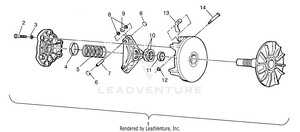 Drive Clutch Assembly Xplorer 400l W969140 (4935983598c002) Schematic